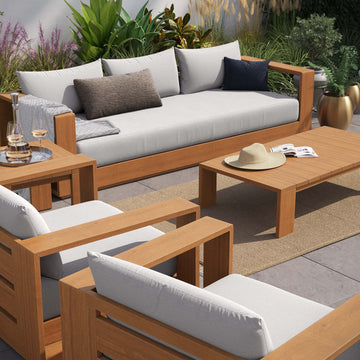 Tahoe Outdoor Patio Acacia Wood 5-Piece Furniture Set