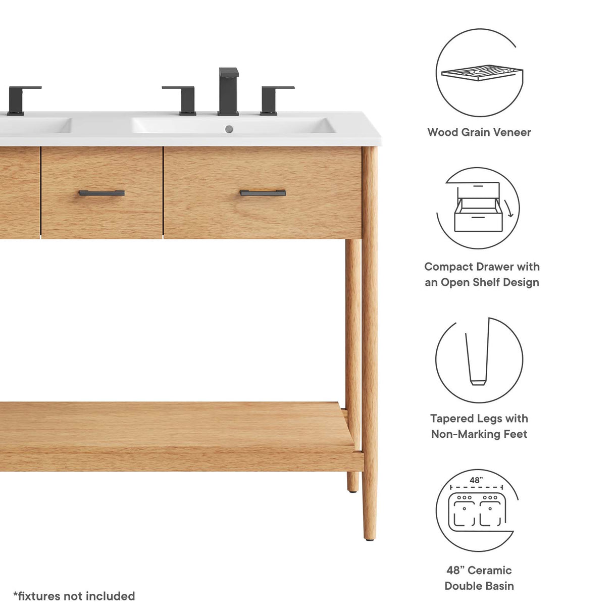 Zaire 48" Double Sink Bathroom Vanity