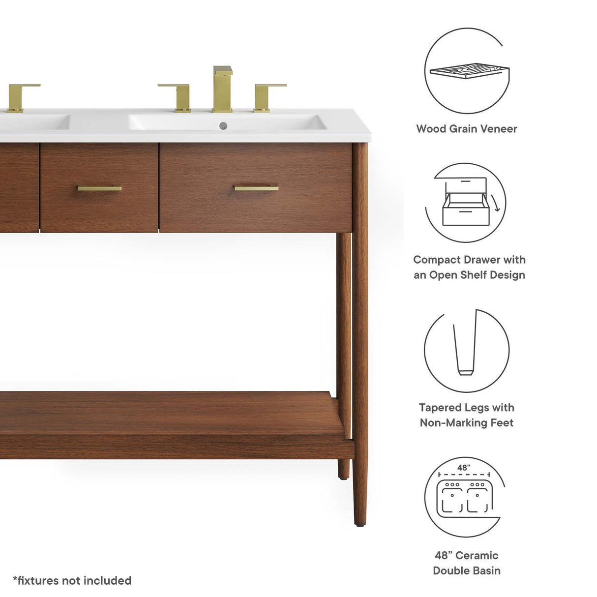 Zaire 48" Double Sink Bathroom Vanity