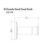 ZLINE El Dorado Towel Hook in Brushed Nickel (ELD-HK-BN)