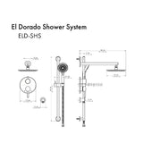 ZLINE El Dorado Rainfall Shower System in Gun Metal (ELD-SHS-GM)