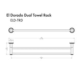 ZLINE El Dorado Double Towel Rail in Chrome (ELD-TRD-CH)