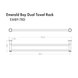 ZLINE Emerald Bay Double Towel Rail in Gun Metal (EMBY-TRD-GM)