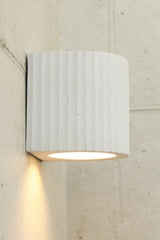 Corinthian Cream White Wall Light, Max 20W, E26 Base, Wet Rated