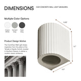 Corinthian Cement Grey Wall Light, Max 20W, E26 Base, Wet Rated