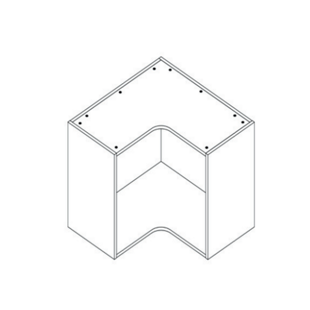 Arctic White Closets - 30" Corner Stackable - 30" Width x 21" Height x 15" Depth