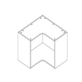 Arctic White Closets - 30" Corner Stackable - 30" Width x 21" Height x 15" Depth