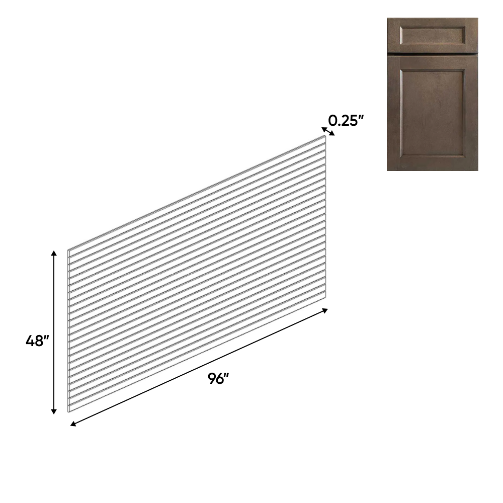 RTA - Essence Cemento - Beaded Panels - 48"W x 96"H x 0.25"D - ESC-BBP4896.25