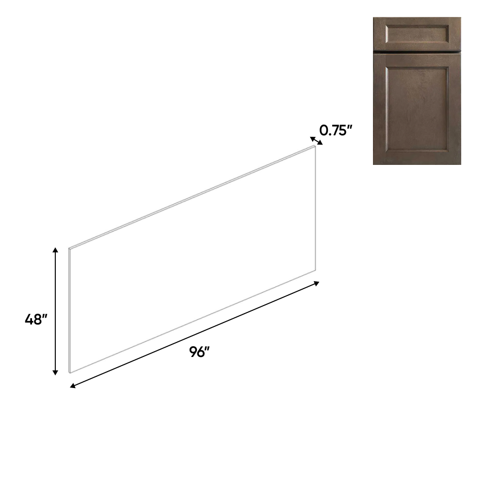 RTA - Essence Cemento - Edge Banded Panels - 48"W x 96"H x 0.75"D - ESC-BP4896.75