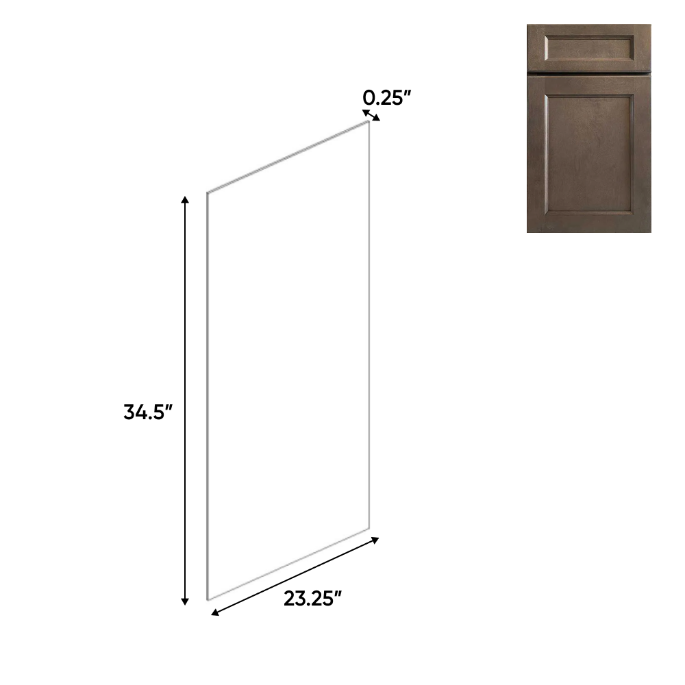 Essence Cemento - Side Finished Skins - 24"W x 34.5"H x 0.25"D - ESC-BS24 - Pre Assembled