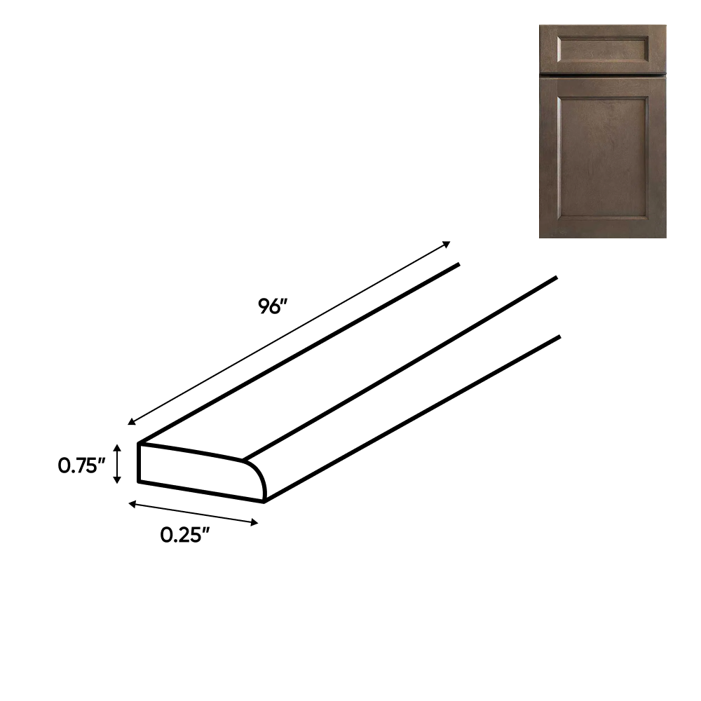 Essence Cemento - Scribe Molding - 96 x 0.75" x 0.25" - Pre Assembled