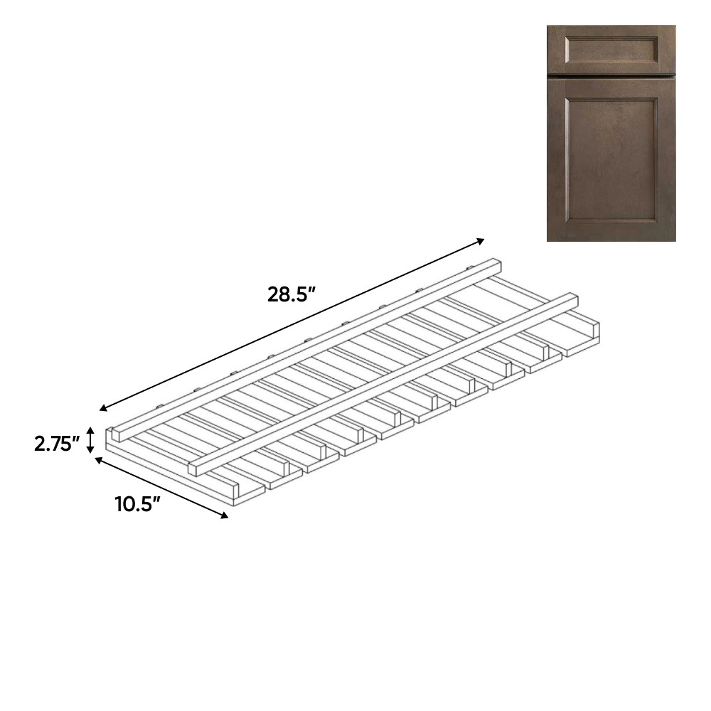 Essence Cemento - 28.5 Inch Stem Glass Holder Wall Cabinet - 28.5
