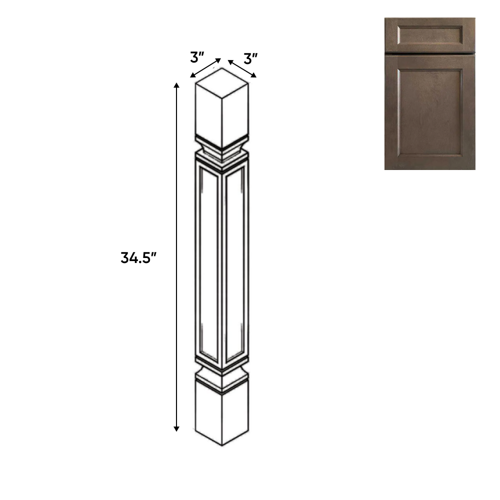 Essence Cemento - Structural - 3"W x 34.5"H x 3"D - ESC-SP34.5 - Pre Assembled