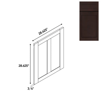 RTA - Beech Espresso - 3.75"W x 28.62"H - Matching Base End Panel 2 - 3.75"W x 28.62"H - BE-MBEP24