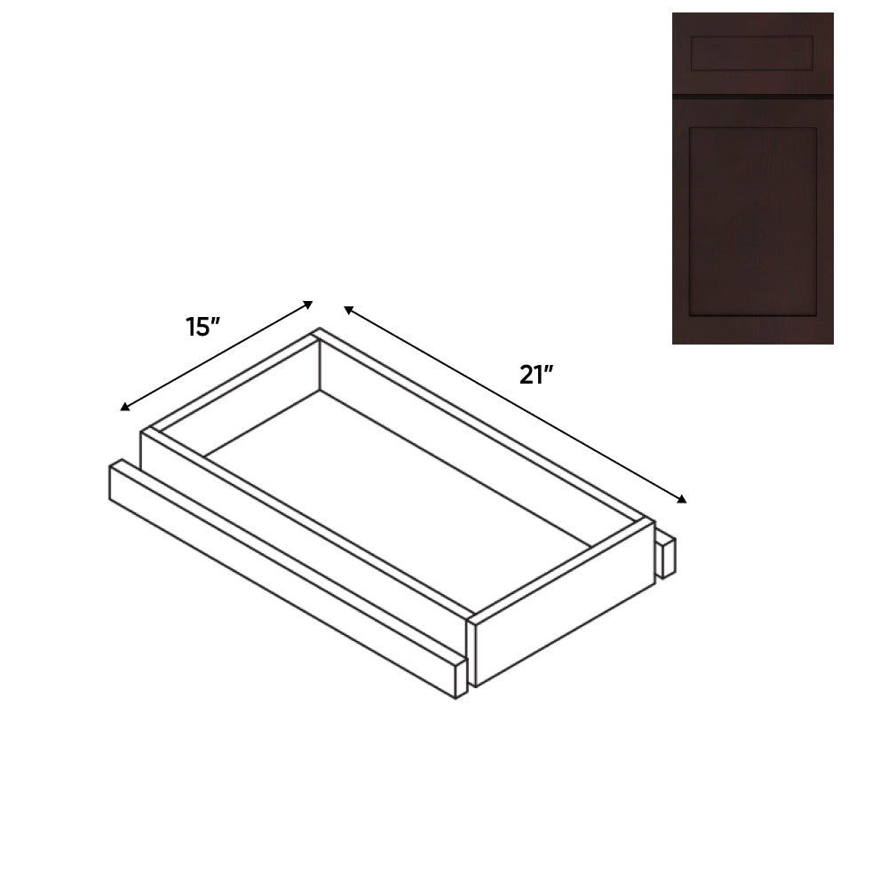 RTA - Beech Espresso - Base Roll Out Tray - 11"W x 4.25"H x 21"D - BE-T15