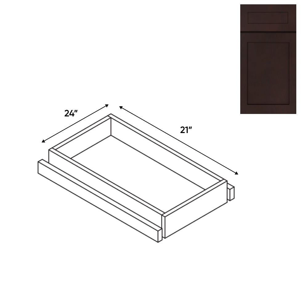 RTA - Beech Espresso - Base Roll Out Tray - 20"W x 4.25"H x 21"D - BE-T24