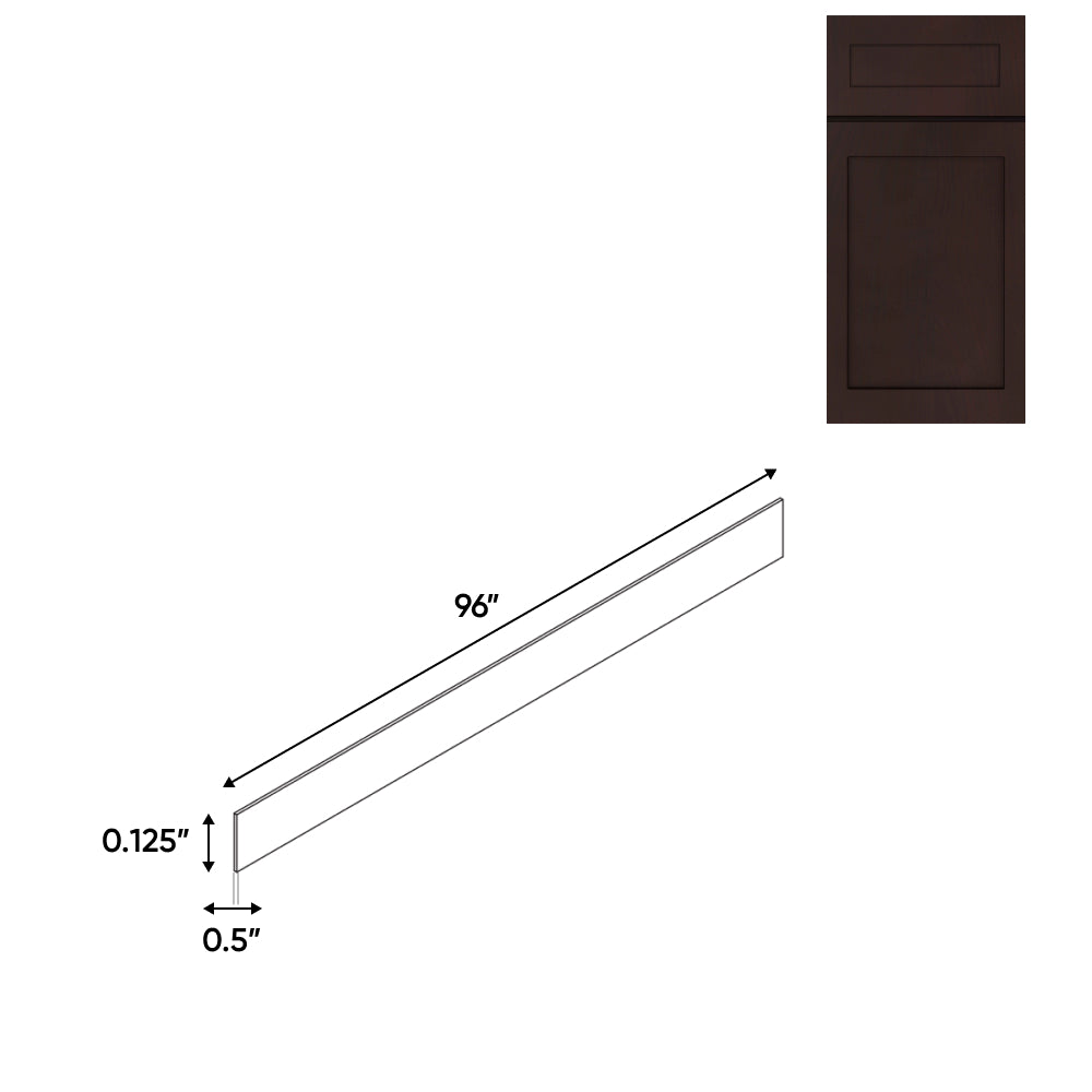 RTA - Beech Espresso - Plywood Toe Kick - 96"L x 0.12"T - 96"W x 0.12"H - BE-TK8