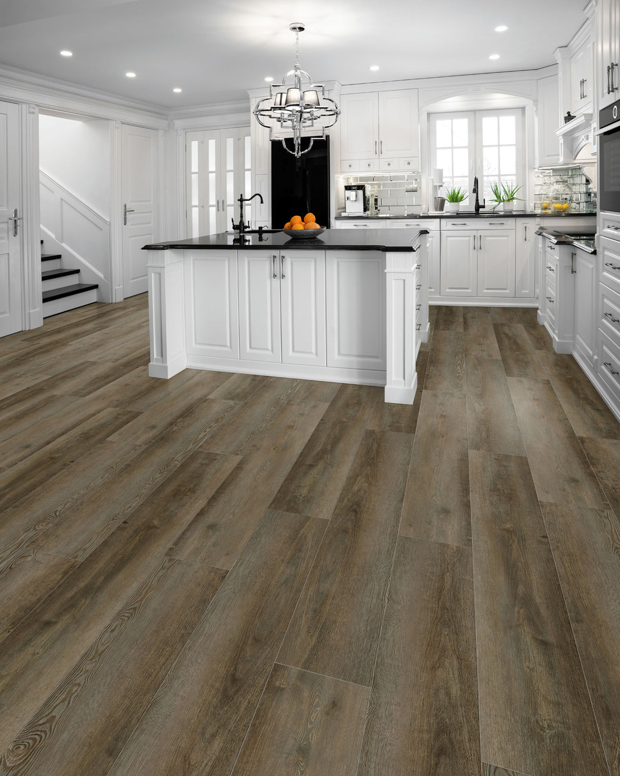 WPC Luxury Vinyl Flooring, Click Lock Floating, Tuscan Ash, 9" X 60" X 8mm, 22 mil Wear Layer - Essentials Collection (29.92 SQFT/CTN)