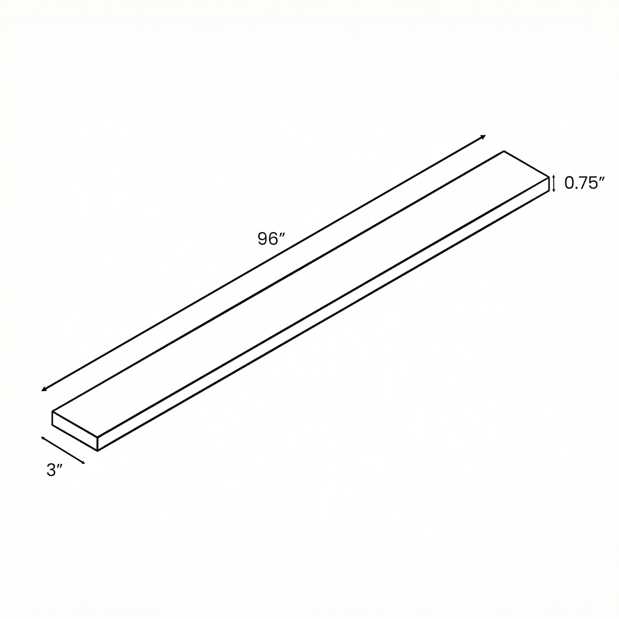 F396 Filler 3W x 96H x .75D