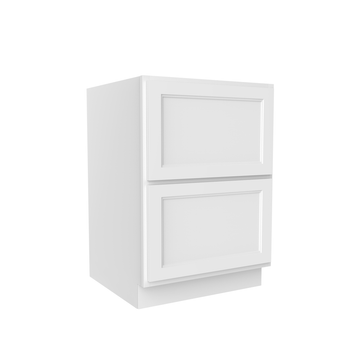 RTA - Fashion White - Two Drawer Base Cabinet | 24"W x 34.5"H x 24"D