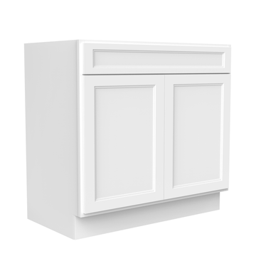 RTA - Fashion White - Double Door Vanity Cabinet | 36"W x 34.5"H x 21"D