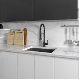 ZLINE 24 in. Rome Dual Mount Single Bowl Fireclay Kitchen Sink with Bottom Grid in Charcoal (FRC5123-CL-24)