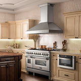 48" ZLINE CrownSound™Ducted Vent Wall Mount Range Hood in Stainless Steel with Built-in Bluetooth Speakers (667CRN-BT-48)