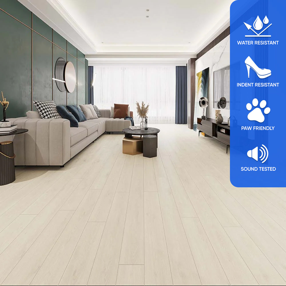 SPC Luxury Vinyl Flooring, Click Lock Floating, Ocean Breeze, 7" x 48" x 5mm, 12 mil Wear Layer - Bambino Collections (23.64SQ FT/ CTN)