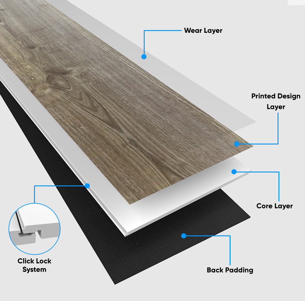 SPC Rigid Core Plank Fox & Hound Flooring, 9" x 60" x 6.5mm, 22 mil Wear Layer