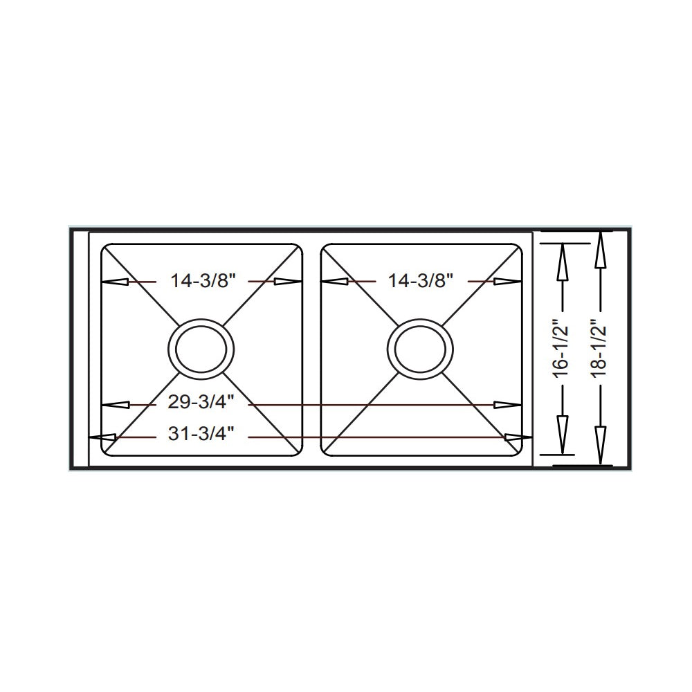 Urban Place Heavy 18 Gauge Stainless Steel Radial Bowl Sink - 9 Inch Deep