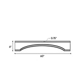 Liberty Shaker White - 60 Inch Valances Accessories - 60" Width x 6" Height x .75" Depth
