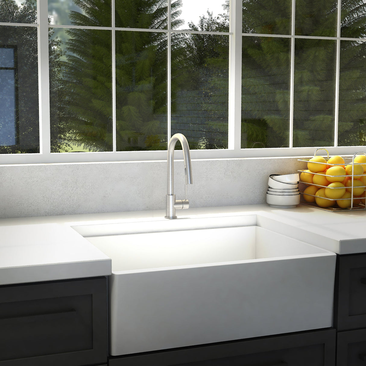 ZLINE Gemini Kitchen Faucet in Brushed Nickel (GEM-KF-BN)