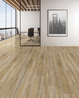 HPC Luxury Vinyl Flooring, Click Lock Floating, Sweet Chestnut, 7" X 60" X 10mm, 22 mil Wear Layer - Genesis Hpc Collection (17.71 SQFT/CTN)