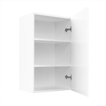 RTA - Glossy White - Single Door Wall Cabinets | 24"W x 42"H x 12"D