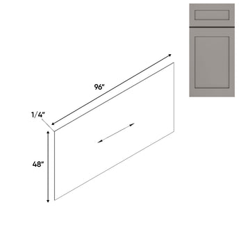 RTA - Grey Shaker - 96"W x 48"H - Base Panel Skin Single Side Finished - 96"W x 48"H - GS-BP4896