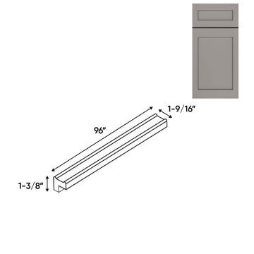 RTA - Grey Shaker - Light Molding - 96"W x 1 3/8"H x 1 9/16"D - GS-LM8