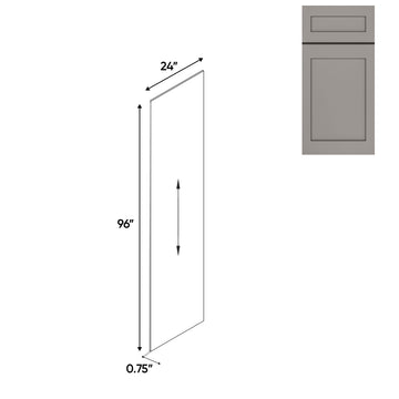 RTA - Grey Shaker - Refrigerator End Panel - 96"L x 24"W x 0.5"D - GS-RRP96