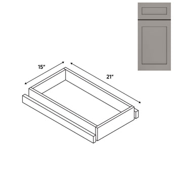 RTA - Grey Shaker - Base Roll Out Tray - 11"W x 4.25"H x 21"D - GS-T15