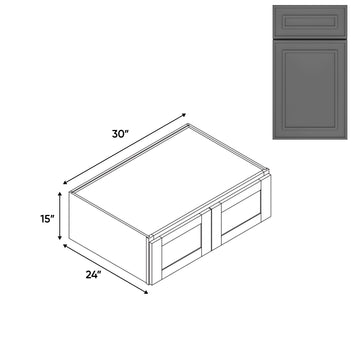 RTA - Elegant Shaker Grey - Wall High Cabinets with 2 Door - 30