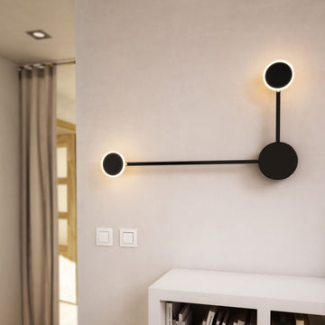 Modern LED Wall Sconce Light, Dimmable, 3000K (Warm White), Matte Black (W793622-2)