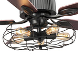 Heritage 52" In. 5 Blade Smart Ceiling Fan with LED Light Kit Works with Wall control, Wi-Fi apps and Voice control via Google Assistant/Alexa/Siri