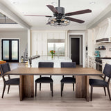 Heritage 52" In. 5 Blade Smart Ceiling Fan with LED Light Kit Works with Wall control, Wi-Fi apps and Voice control via Google Assistant/Alexa/Siri