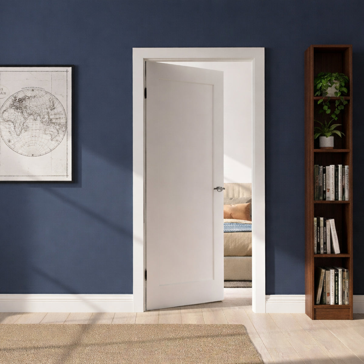 Ivanees 1-Panel Solid Core Shaker Door Slab 80 Inch Height