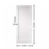 Ivanees 1-Panel Solid Core Shaker Door Slab 80 Inch Height