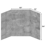 Ivanees 60"W x 32"D x 84"H - Zinq Matte Shower Wall System (5-Piece)