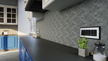 2 X 2 In Industria Graphite Matte Color Body Porcelain Mosaic