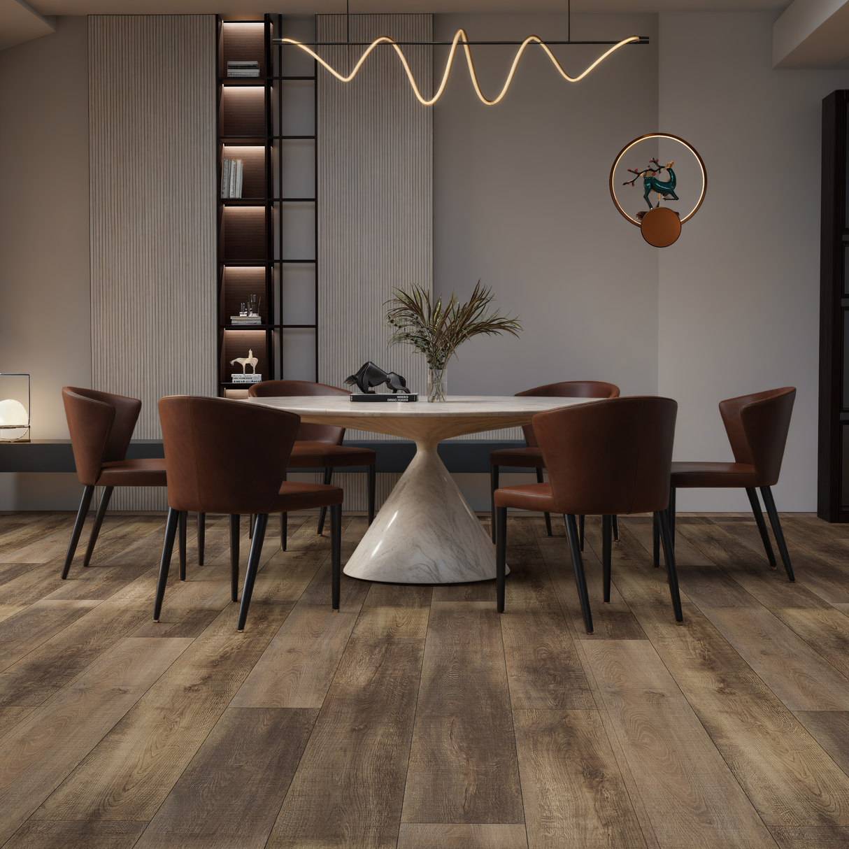 Luxury Vinyl Plank Flooring, Hazel Barrel, 9" x 72" x 5.5mm, 20 mil Wear Layer- Riptide-II Collection