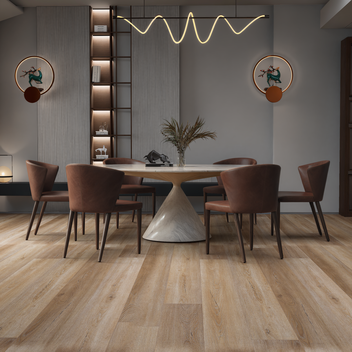 Luxury Vinyl Plank Flooring, Shaka, 9" x 72" x 5.5mm, 20 mil Wear Layer- Riptide-II Collection