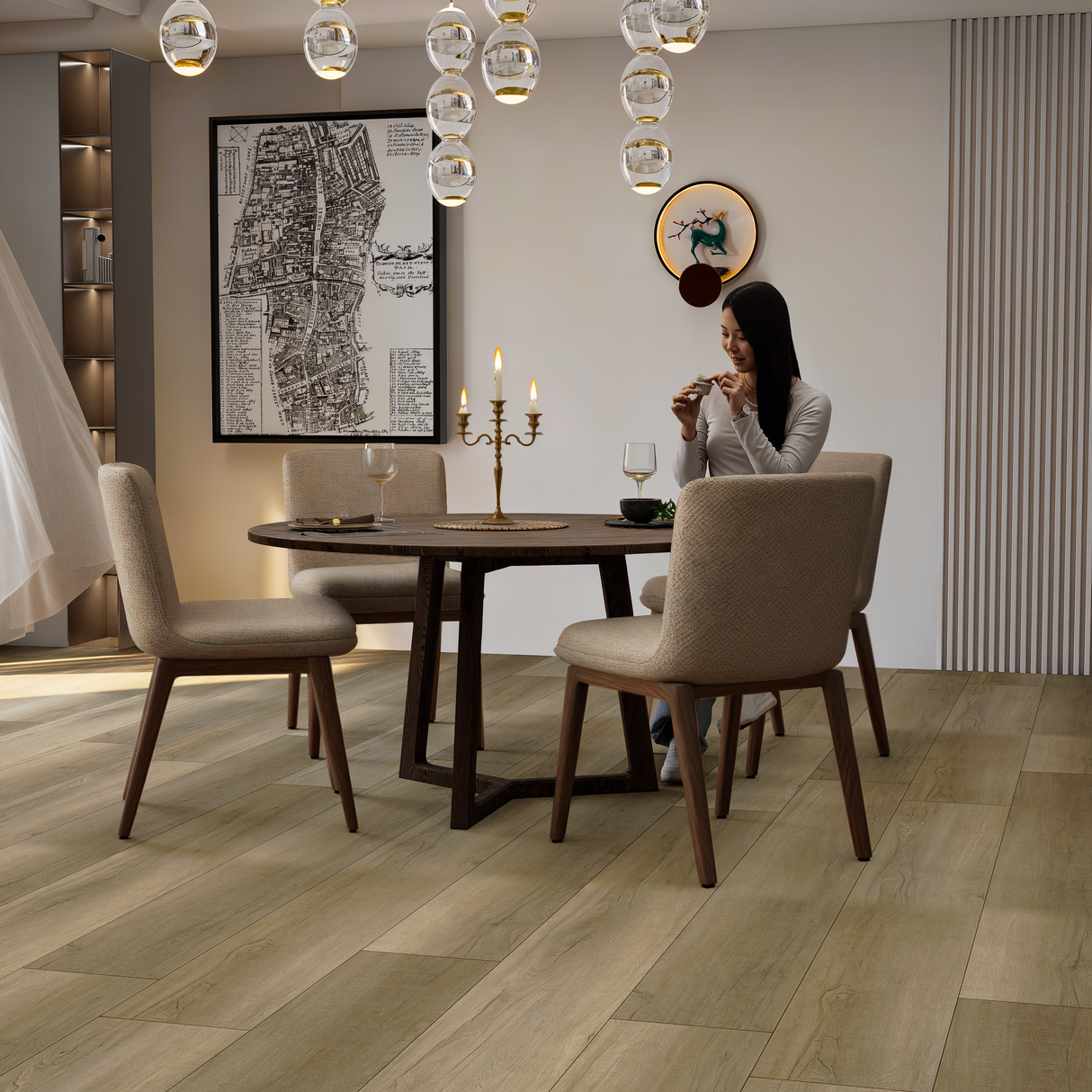 Luxury Vinyl Plank Flooring, Kahuna, 9" x 72" x 5.5mm, 20 mil Wear Layer- Riptide-II Collection