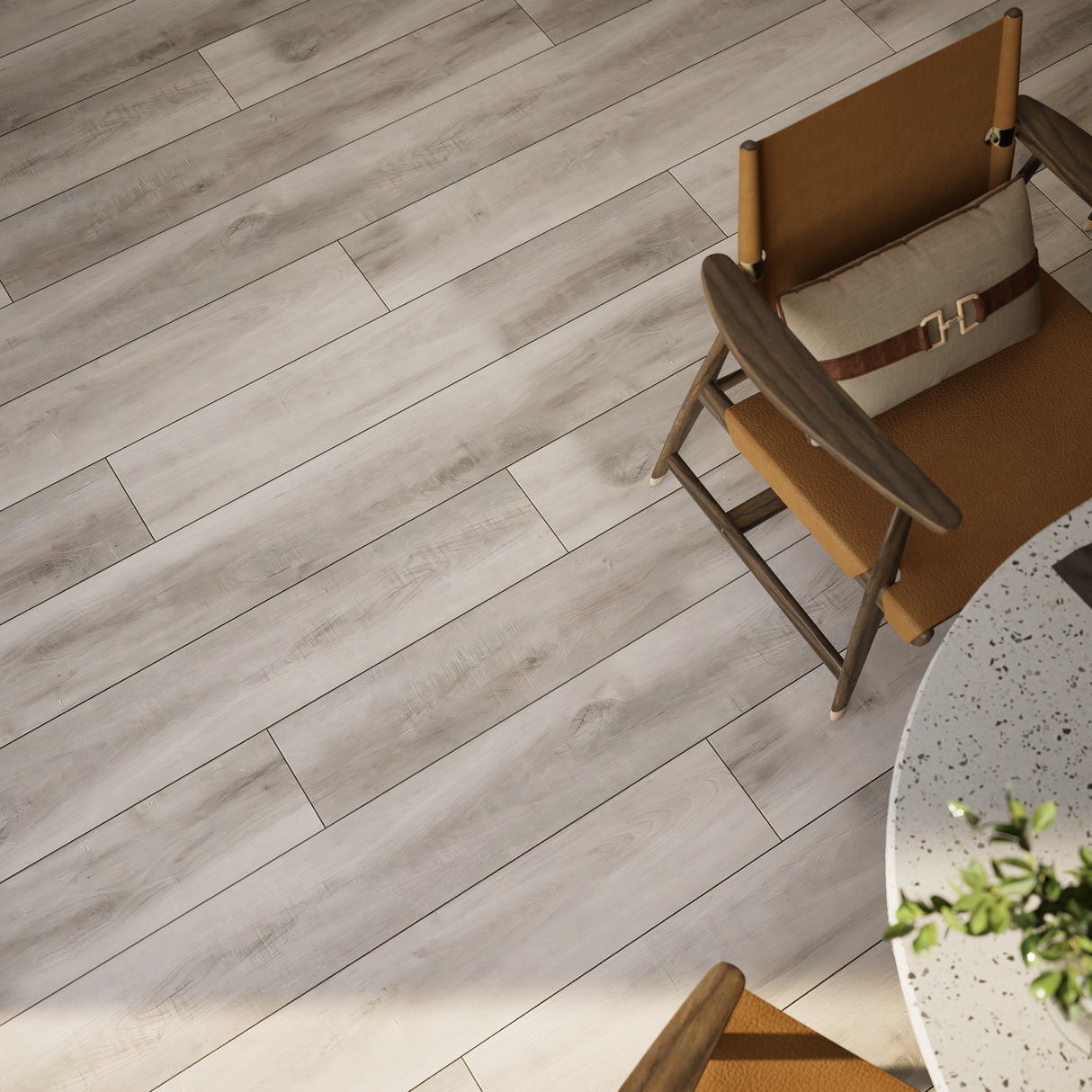 SPC Luxury Vinyl Flooring, Click Lock Floating, Kumo, 9" x 60" x 6.5mm, 20 mil Wear Layer - NATURAL ESSENCE PLUS Collection (22.88SQ FT/ CTN)